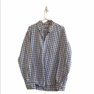 Blue Plaid J. Crew Men’s Button Up SZ L